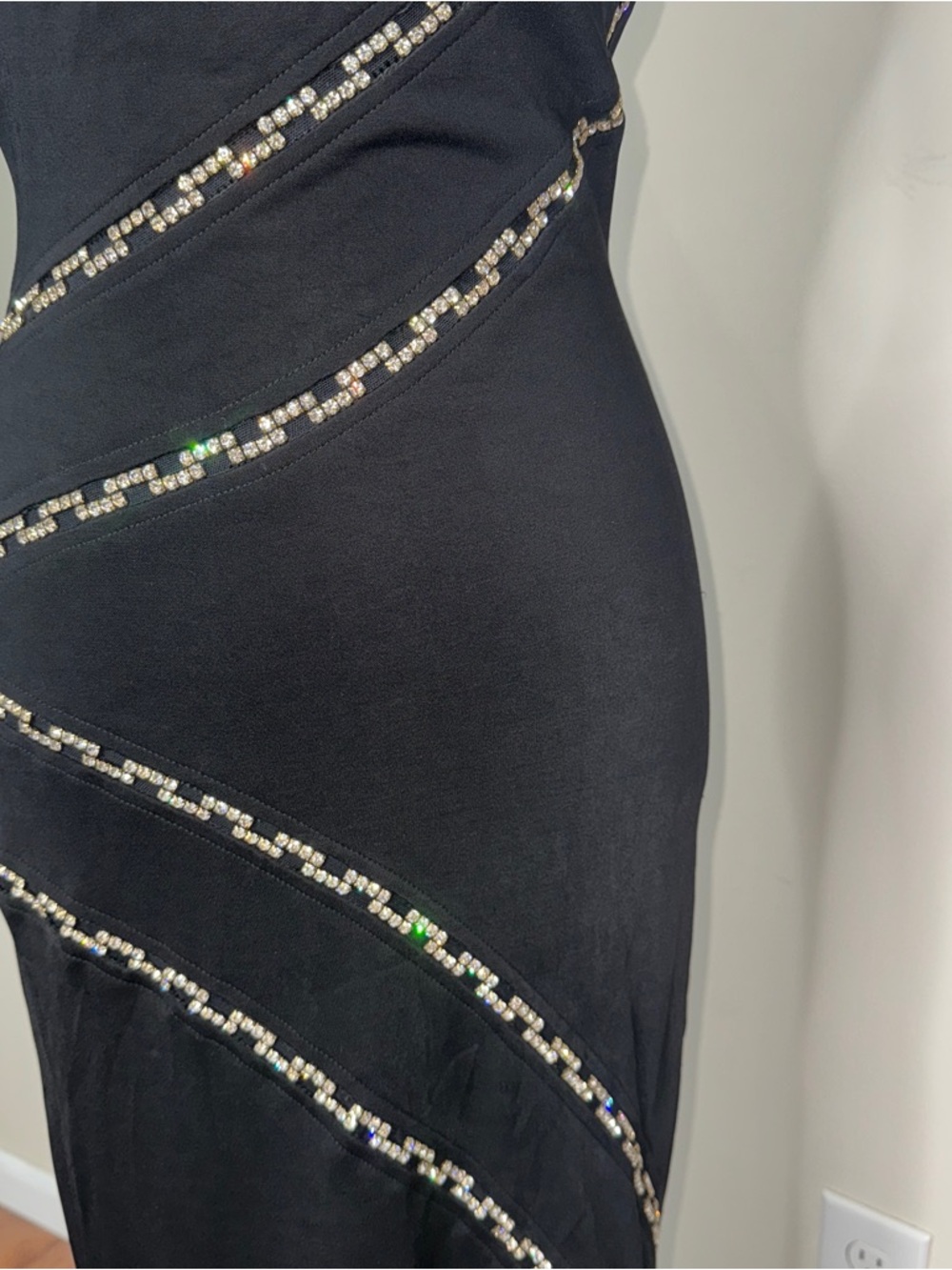 Cache Vintage Y2K Diamond Studded Maxi Dress Size XS - Picture 4 of 7